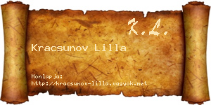 Kracsunov Lilla névjegykártya